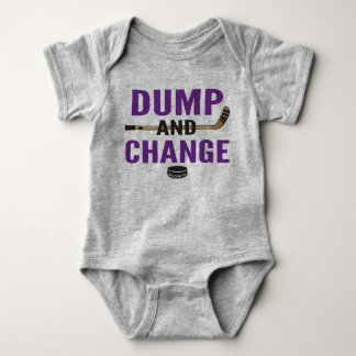 Dump en verander Hockey Baby Body Paarse Sticks Romper