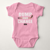 Dump en verander Hockey Baby Meisje Roze trui Romper (Voorkant)