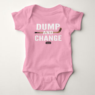 Dump en verander Hockey Baby Meisje Roze trui Romper