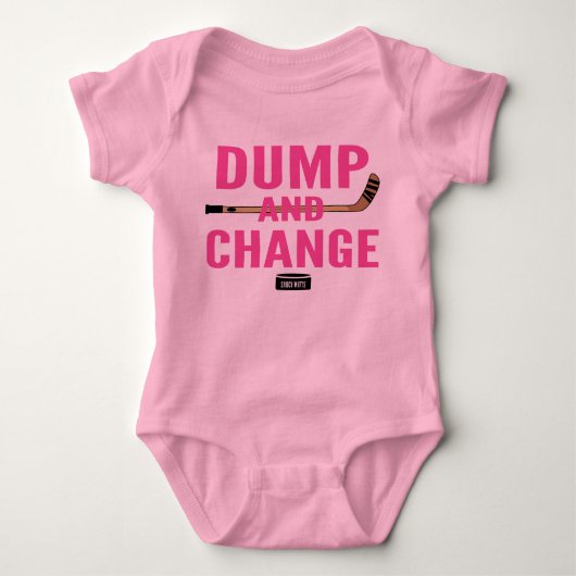 Dump en verander Hockey Baby Meisje Roze Tutu Romper (Voorkant)