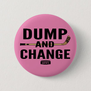 Dump en wissel hockey roze luiertas voor meisjes ronde button 5,7 cm