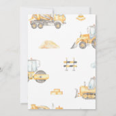 Dump Everything Bouwtruck 3e Verjaardag Kaart (Achterkant)