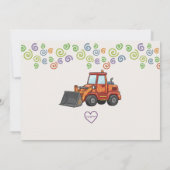 Dump Everything Colorful Construction Birthday Kaart (Achterkant)