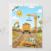 Dump Everything Construction Dump Truck Birthday Kaart (Achterkant)