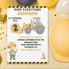 DUMP EVERYTHING – Construction Truck 2nd Birthday  Kaart