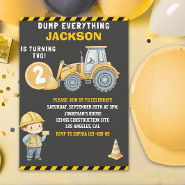 DUMP EVERYTHING – Construction Truck 2nd Birthday  Kaart