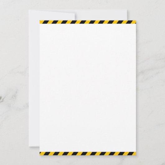 DUMP EVERYTHING – Construction Truck 3rd Birthday  Kaart (Achterkant)