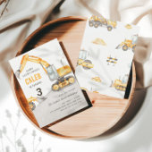 Dump Everything Construction Truck 3rd Birthday Kaart