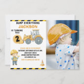 "DUMP EVERYTHING! Photo –Construction 2nd Birthday Kaart (Voorkant)