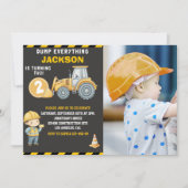 "DUMP EVERYTHING! Photo –Construction 2nd Birthday Kaart (Voorkant)