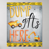 Dump Gifts here Sign | Decoret bouwpartij Poster (Voorkant)