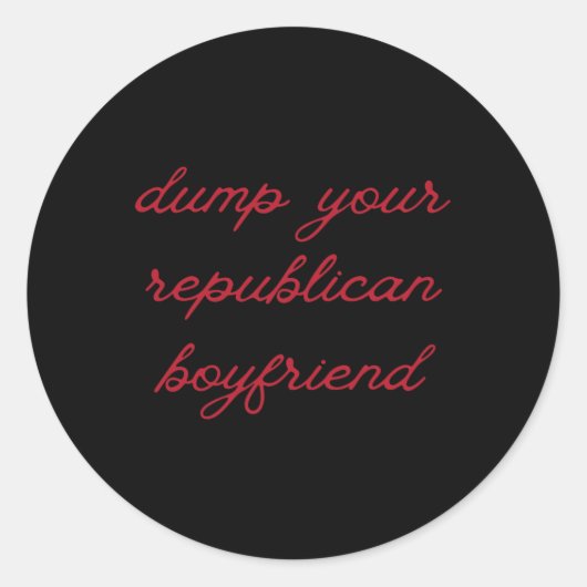 Dump je Republikeinse vriend Dump Protest Tegen Tr Ronde Sticker (Voorkant)