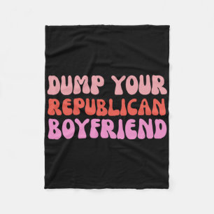 Dump je Republikeinse vriend Dump Trump Protest Fleece Deken