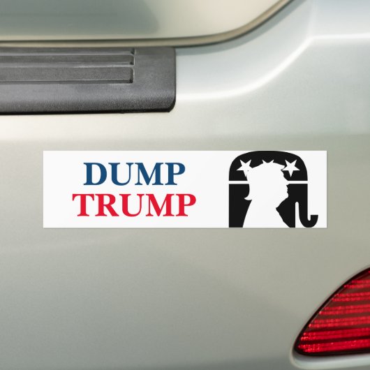 Dump President Donald Trump Political Bumpersticker (Op auto)