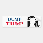 Dump President Donald Trump Political Bumpersticker (Voorkant)
