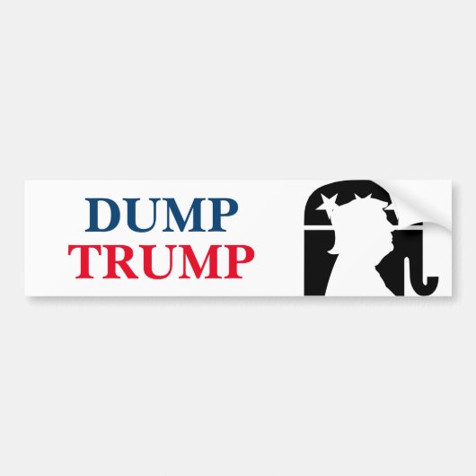 Dump President Donald Trump Political Bumpersticker (Voorkant)