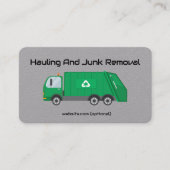 Dump Trailer Hauling en Junk Removal QR Visitekaartje (Voorkant)