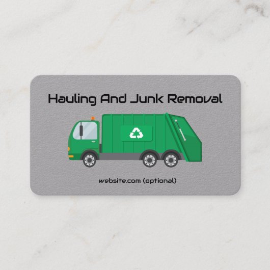 Dump Trailer Hauling en Junk Removal QR Visitekaartje (Voorkant)