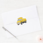 Dump Truck 2 Asgele Cartoon Ronde Sticker (Envelop)