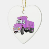 Dump Truck 2 Assen Paarse Cartoon Keramisch Ornament (Links)