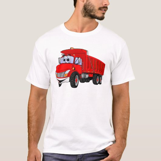 Dump Truck 3 Assen Rode Cartoon T-shirt (Voorkant)