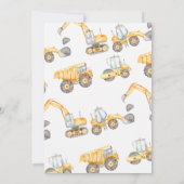 Dump Truck Alles Bouw 1e Verjaardag Kaart (Achterkant)