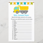 Dump truck Baby Animals Name Game (Voorkant)