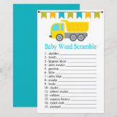Dump truck Baby word scramble game (Voorkant / Achterkant)