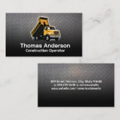Dump Truck | Bord van metaal Visitekaartje (Voorkant / Achterkant)