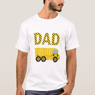 Dump Truck Bouw Verjaardagsfeestje Papa T-shirt