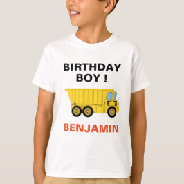 Dump Truck Bouw Verjaardagsfeestje T-shirt