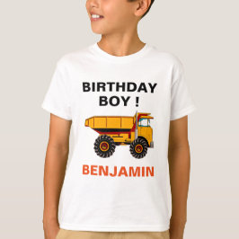 Dump Truck Bouw Verjaardagsfeestje T-shirt