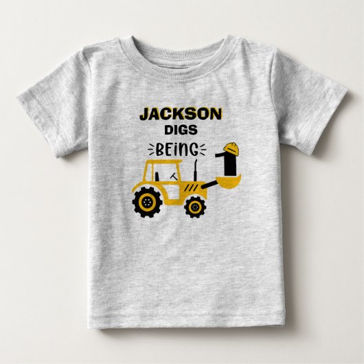 Dump Truck Bouwjongens Eerste Verjaardag (Voorkant)