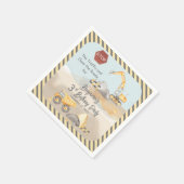 Dump Truck Boy 3rd Birthday Party Servet (Hoek)