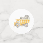 Dump Truck Boy Construction Truck Birthday Confetti (Kleine voorkant)