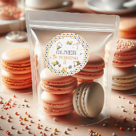 Dump Truck Boy Verjaardagsfeest Ronde Sticker