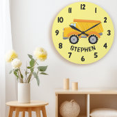 Dump Truck Boys Bedroomwand Grote Klok