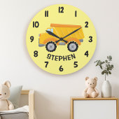 Dump Truck Boys Bedroomwand Grote Klok