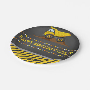 Dump Truck Boys Birthday Party Personated Papieren Bordje