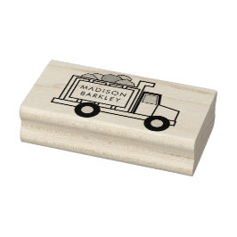 Dump Truck Boy's Leuke Kind naam Rubberstempel