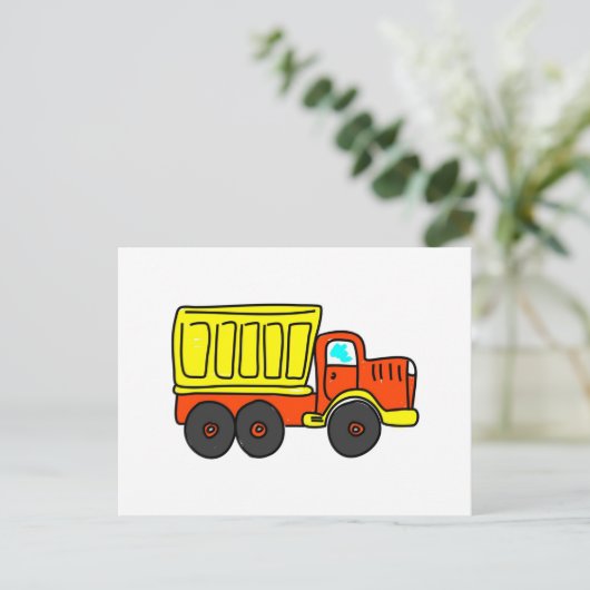 Dump Truck Briefkaart (Staand voorkant)