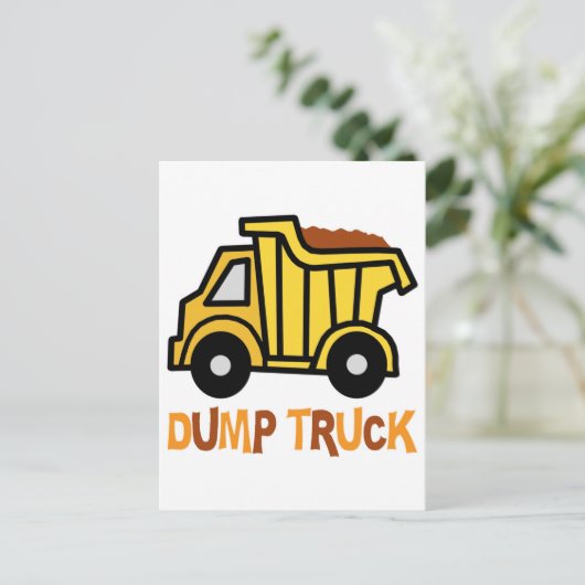 Dump Truck Briefkaart (Staand voorkant)