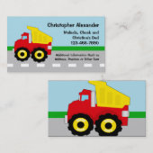 Dump Truck Calling Card Contactkaartje (Voorkant / Achterkant)