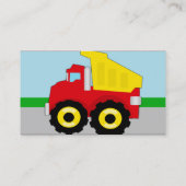 Dump Truck Calling Card Contactkaartje (Achterkant)