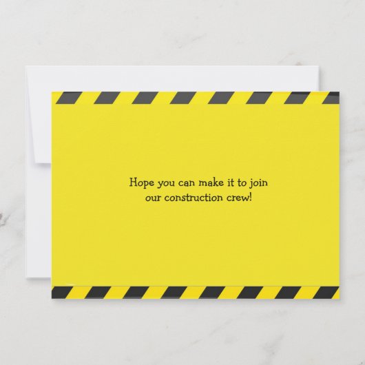 Dump truck constructie foto party uitnodiging (Achterkant)