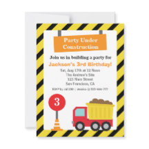 Dump Truck Constructie Thema Kinderen Verjaardagsf