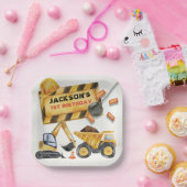 Dump Truck constructie verjaardagsfeestje Papieren Bordje (Feest)