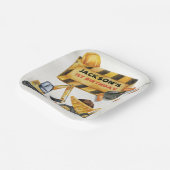 Dump Truck constructie verjaardagsfeestje Papieren Bordje (Gebogen)