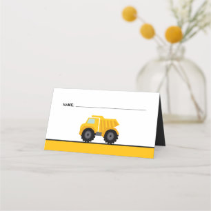 Dump Truck Construction Birthday Plaatskaartje