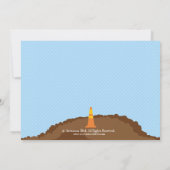 Dump Truck Construction Boy Birthday Party Foto Kaart (Achterkant)